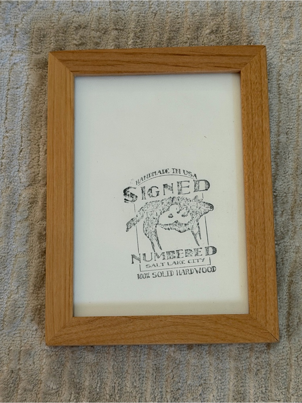 Handmade 100% Solid Hardwood Picture Frame Natural Brown